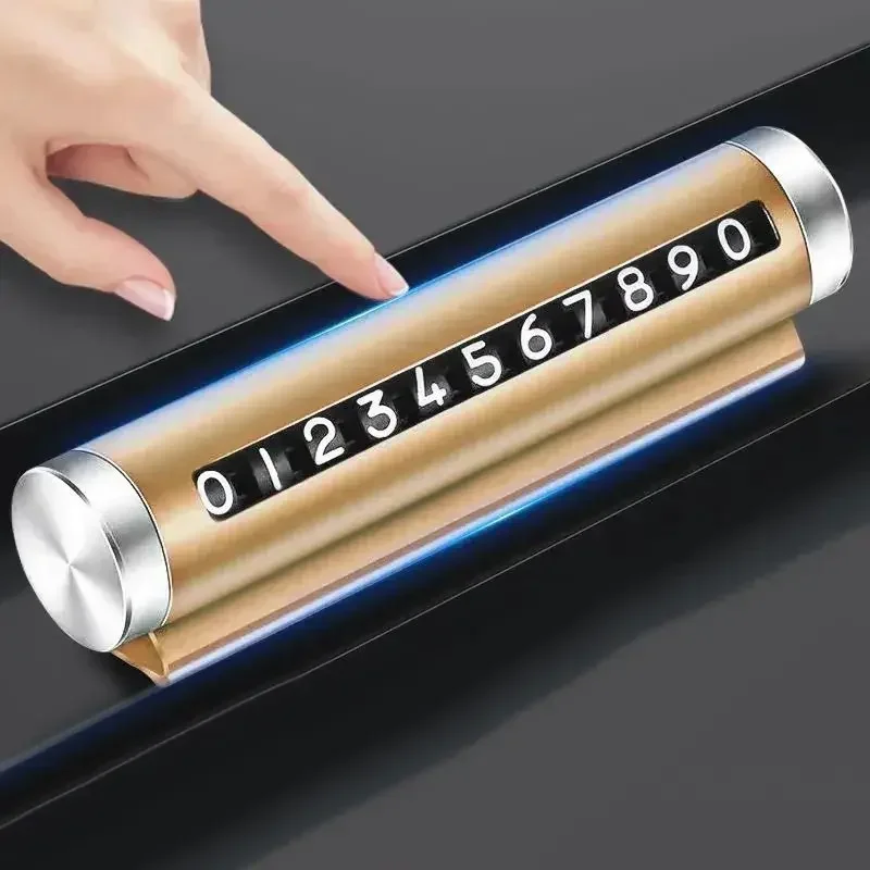 Aluminum parking plate 5 colors black silver blue gold red