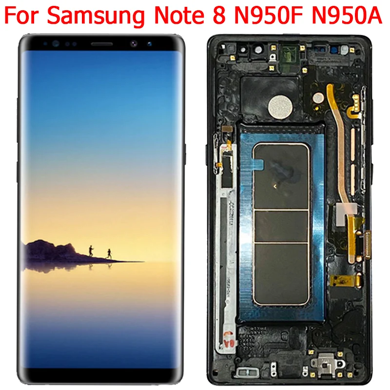 Оригинальный ЖК-дисплей N950F для Samsung Galaxy Note8 с рамкой 6 3 дюйма Note 8 SM-N950A N950U N950F/DS