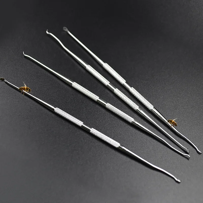 Beekeeping Tools Beekeeper Tool Stainless Steel Two Kinds of Function Larvae Moving Grafting Needle Bee Queen Larva Transferring Move Worms 1PC