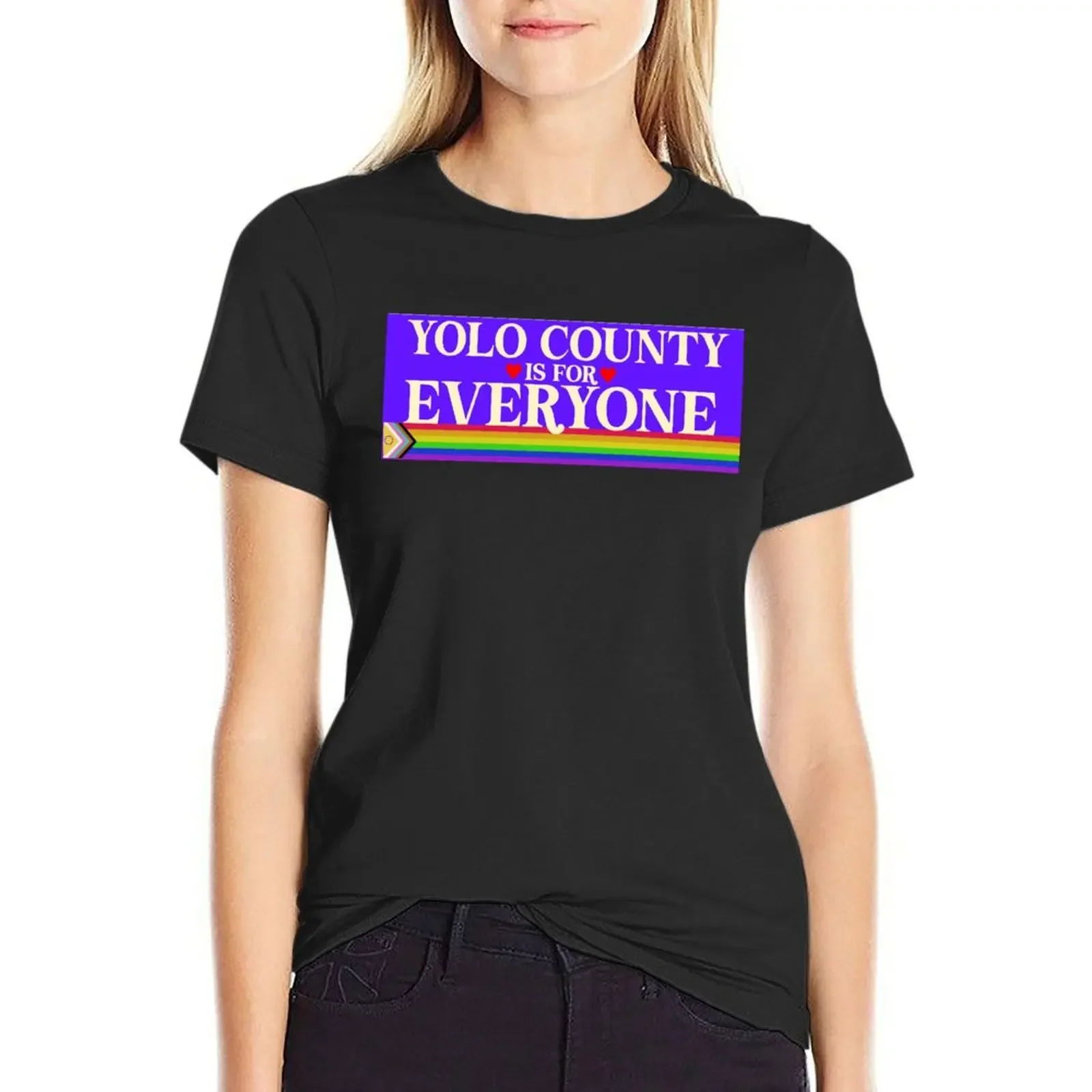 

Yolo County is for Everyone T-shirt hippie clothes vintage clothes cotton t shirts Women