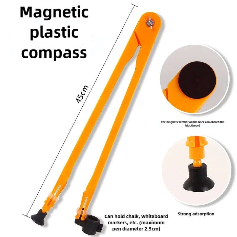 Large Math Geometry Rulers Plastic Geometry Tool for Blackboard White Board Teachers Class Math Set 40cm
