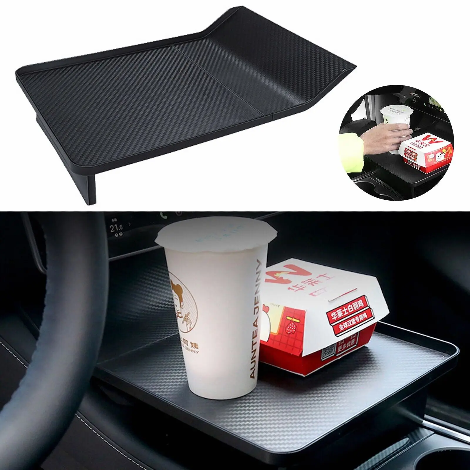 

Поднос для хранения настольного стола, портативный держатель для ноутбука, подставка для еды для Tesla Model 3 Y