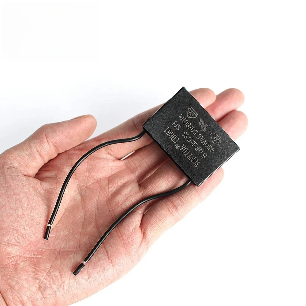 1/5PCS CBB61 Capacitors 450V Fan Starting Capacitors 0.8-10UF Run Capacitors CBB for Fan Motors Electrical Equipment