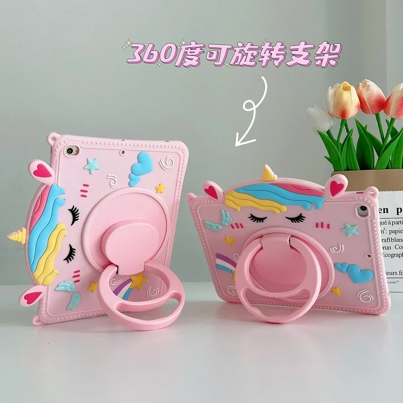 삼성 갤럭시 탭 A8 10.5 SM-X200 X205 X207 태블릿 커버, S6 라이트 10.4 A7 8.7 A9 + 11 2023 실리콘 스탠드 핸들 케이스