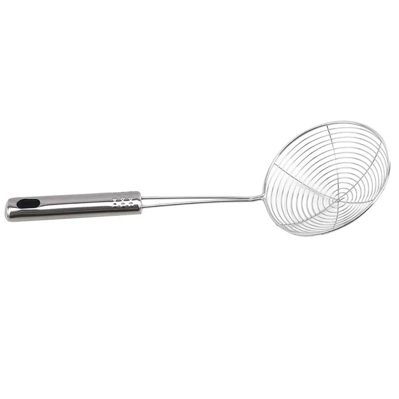 Stainless Steel Skimmer Mesh Strainer Colander Pot Fried Filter Mesh Deep Fryer Oil Frying Scoop Sieve Kitchen Cooking Tool