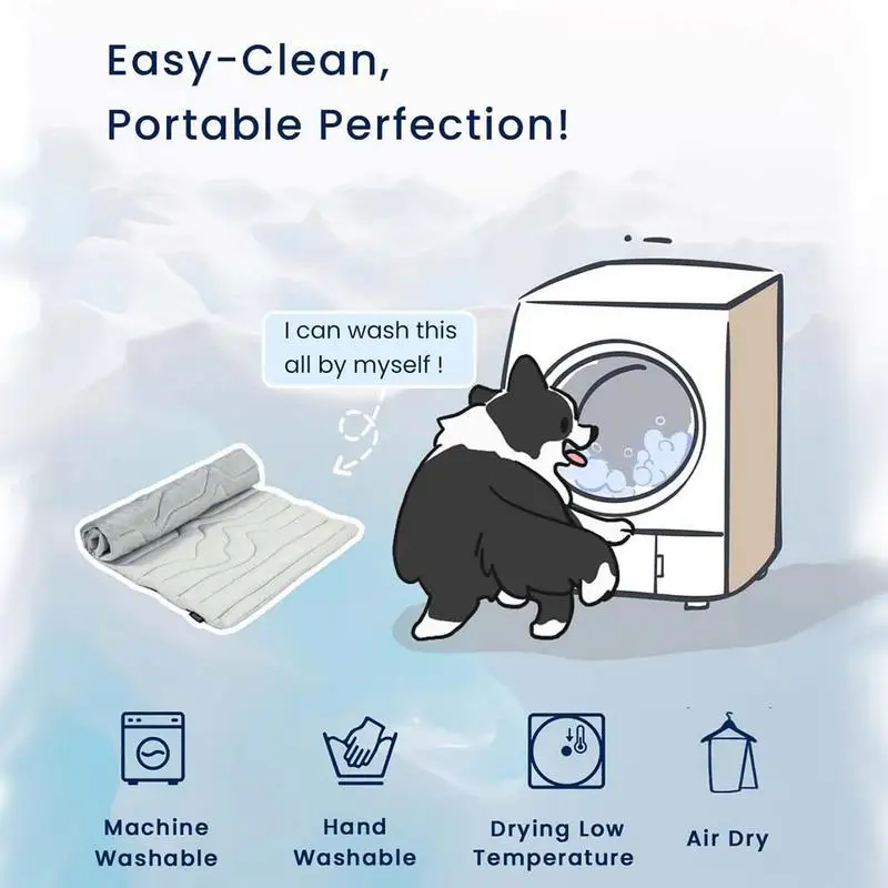 Esterilla refrescante lavable para perros, 122 x 71 cm, para cama de gato, cojín, manta