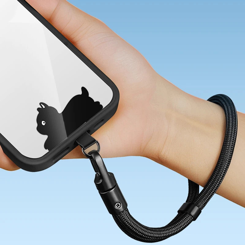 Cartoon-Katze, 360° drehbar, Metall-Telefon-Tether-Tab, Patch-Dichtung, Handy-Lanyard, hängendes Seil, Sicherheits-Verbindungsstück – Detail 12