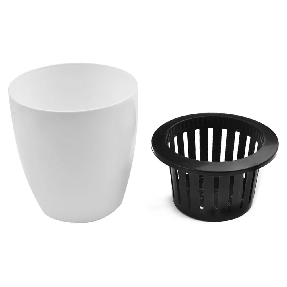 

S/M/L/XL-XXXL Lazy Flower Pot Outer And Inner Pot Imitation Porcelain Series Garden Plastic Self Watering Flowerpot Soil Plantin