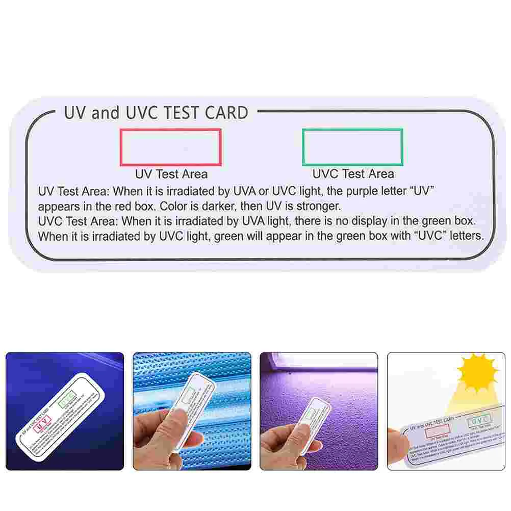 

5 Pcs Uv Card UV Test Identifying Cards Uvc Light Detection Indicator Uvc-uva Tools Paper Testing Strip Identifiers