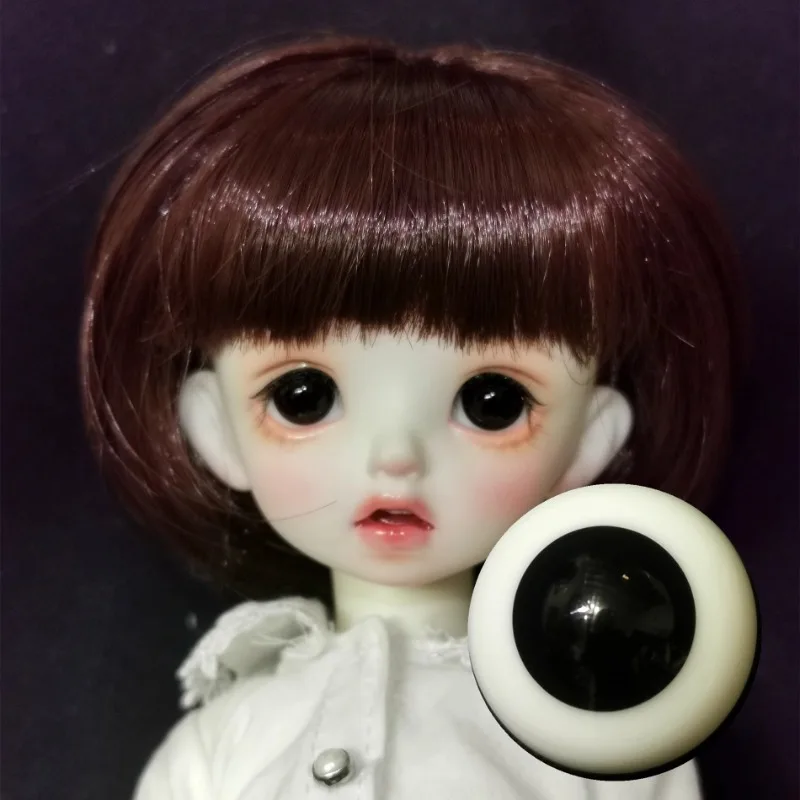 BJD Black Pearl Glass Eyeball Eye OB11 Usable 10mm 12mm 14mm 16mm Normal Iris Dolls Accessories fly over tarot φ 16mm metal dual motor shock mount black tl68b43