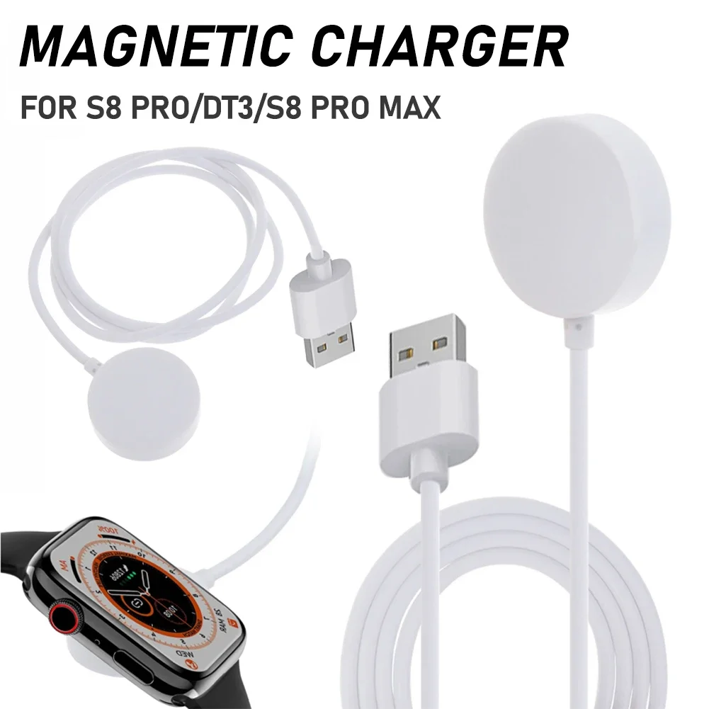 USB 무선 충전기 도크 코드 교체 스마트워치 무선 충전 마그네틱 스마트워치 충전기, S8 프로, DT3, S8 프로 맥스용, 5V