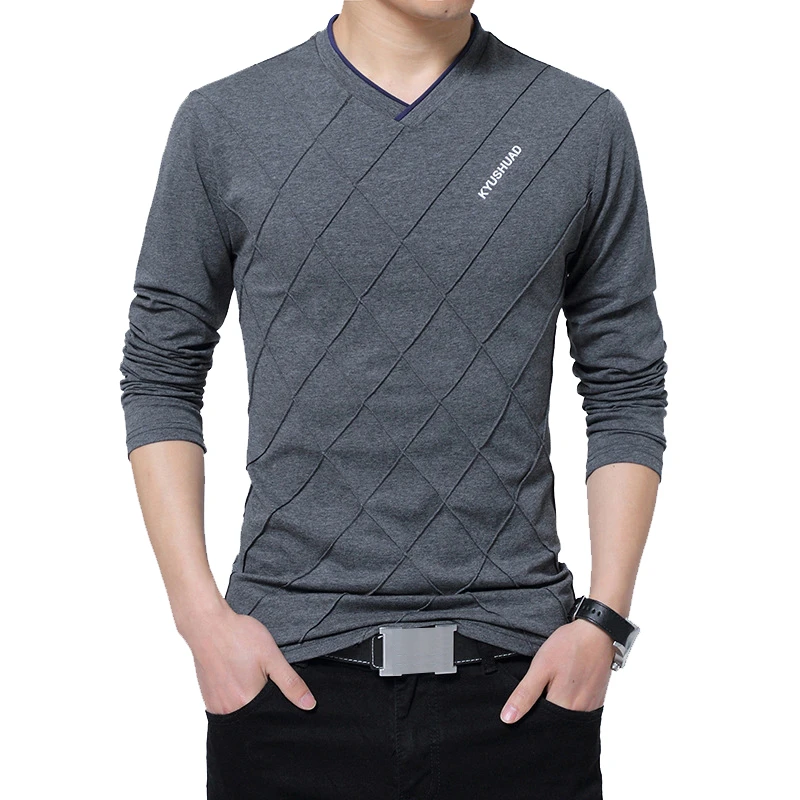 Browon 2022 Fashion Men T-shirt Slim Fit Custom T-shirt Crease Design ...