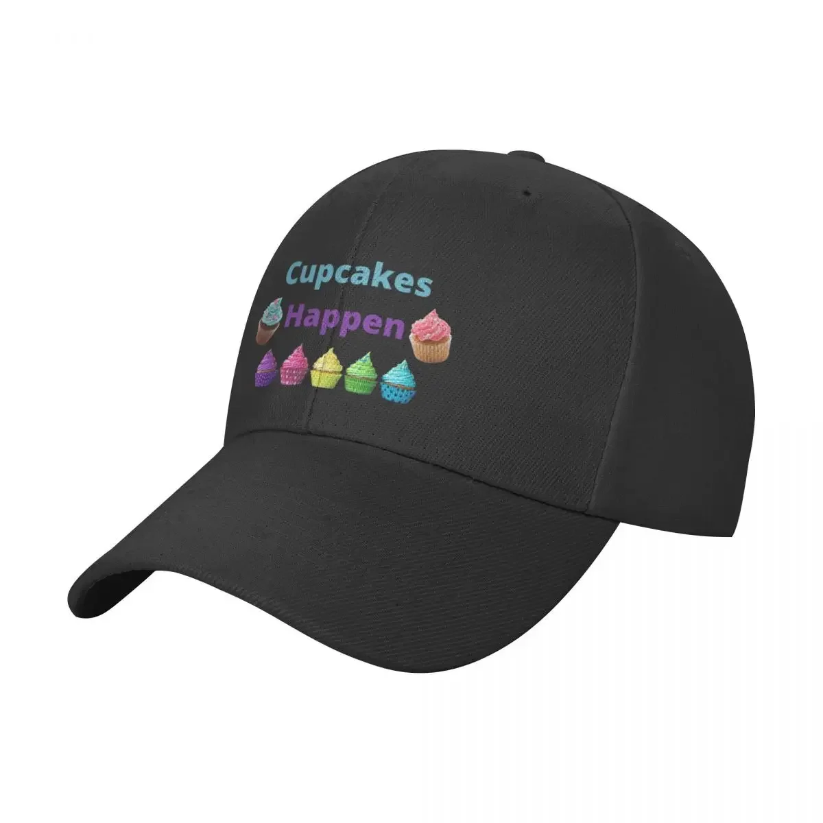 

Cupcakes Happen Baseball Cap Luxury Hat Wild Ball Hat Mens Hats Women's