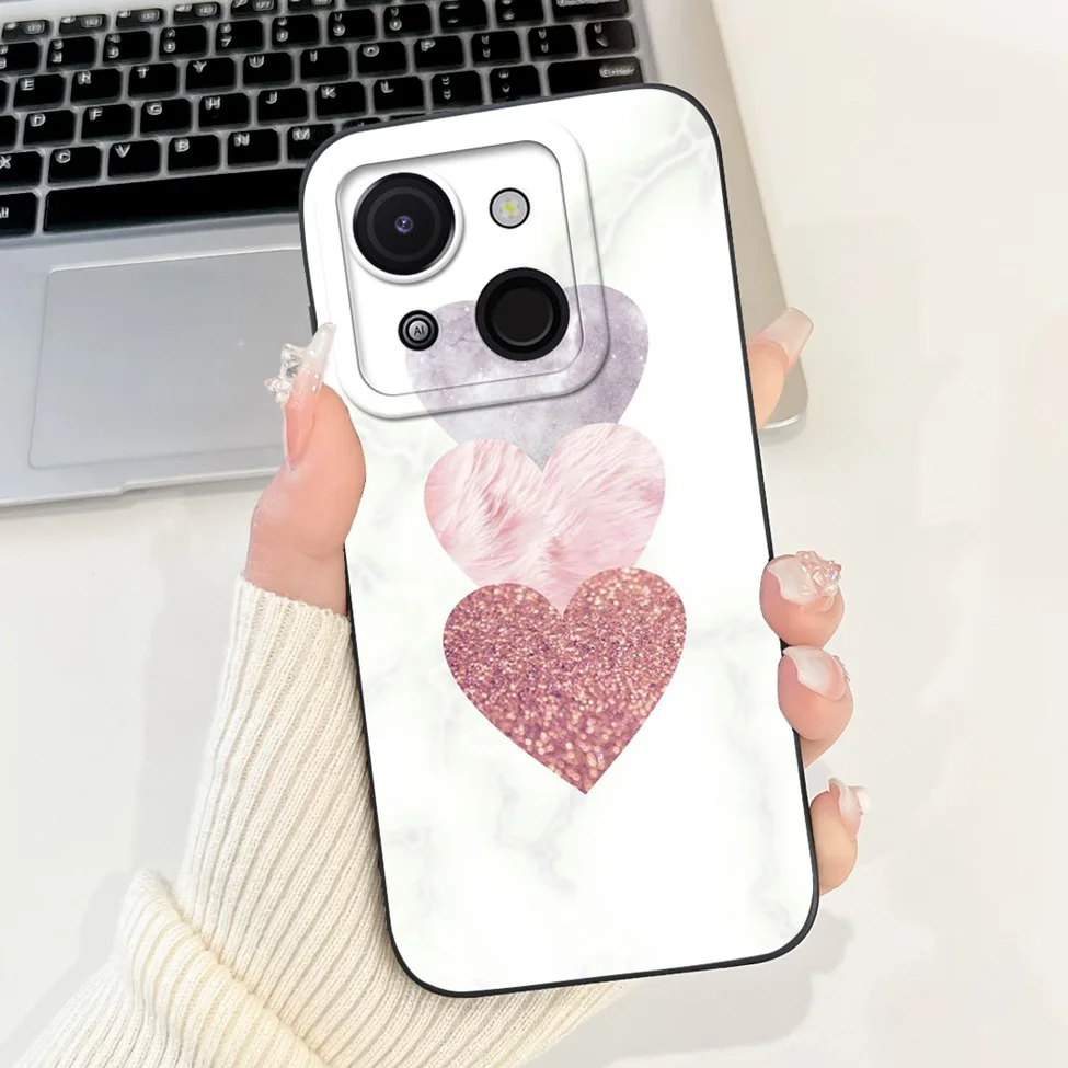 Cute Cat & Floral Silicone Phone Case - Stylish Protective Bumper