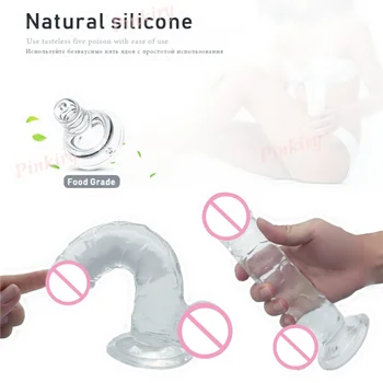 Skin Feeling Realistic Dildo Soft Material Huge Big Penis with Suction Cup Sex Toys for Woman Strapon Female Masturbation 3