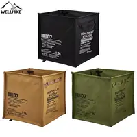 WELLHIKE Camping Recycle Bin Portable Lawn & Leaf Waste Bag Foldable Trash Can Stolen Goods Basket for Hiking Fishing Backpacker 1