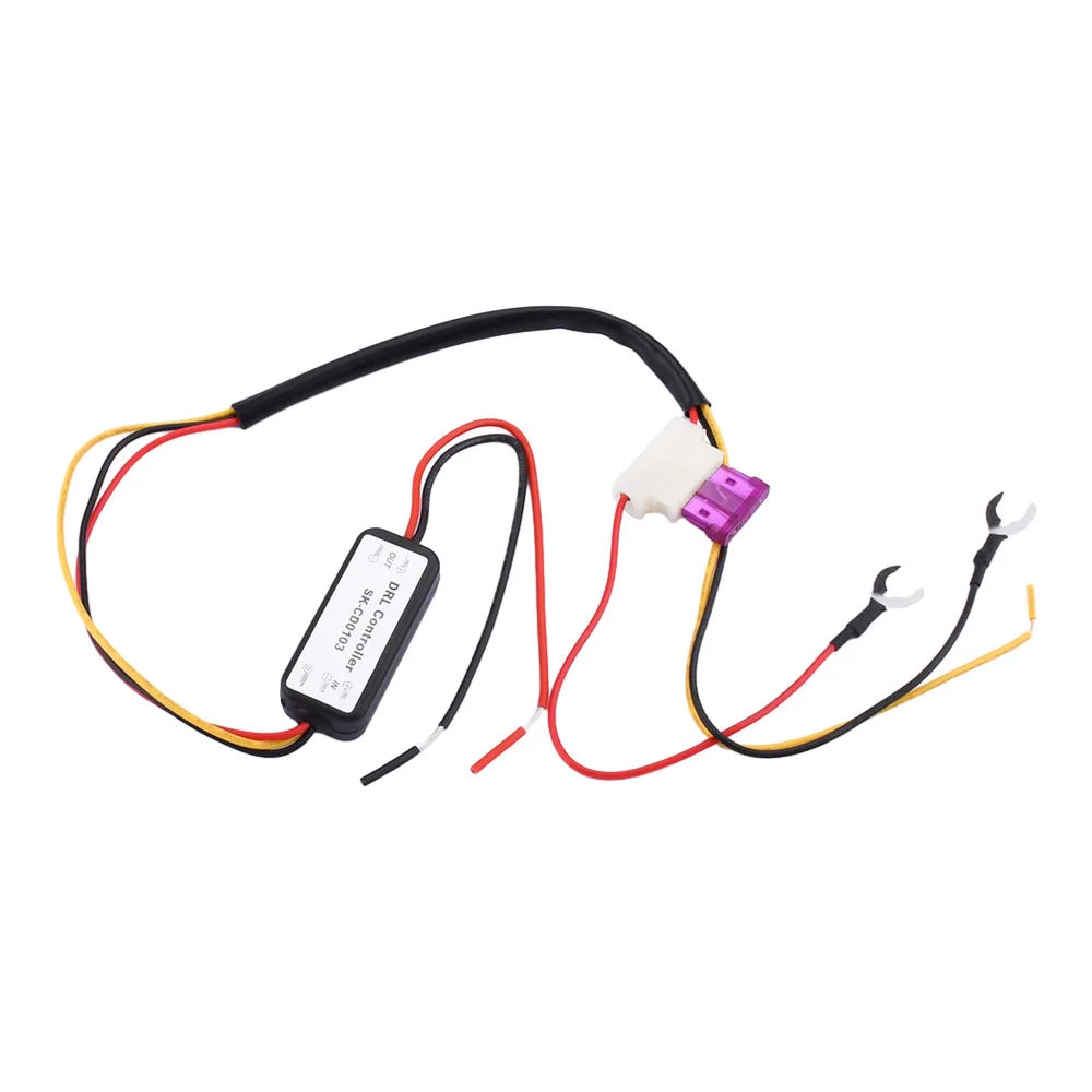 

Car LED DRL Controller Auto Daytime Running Light Relay Harness Dimmer On/Off Fog Light Controller Start Power 12-18V