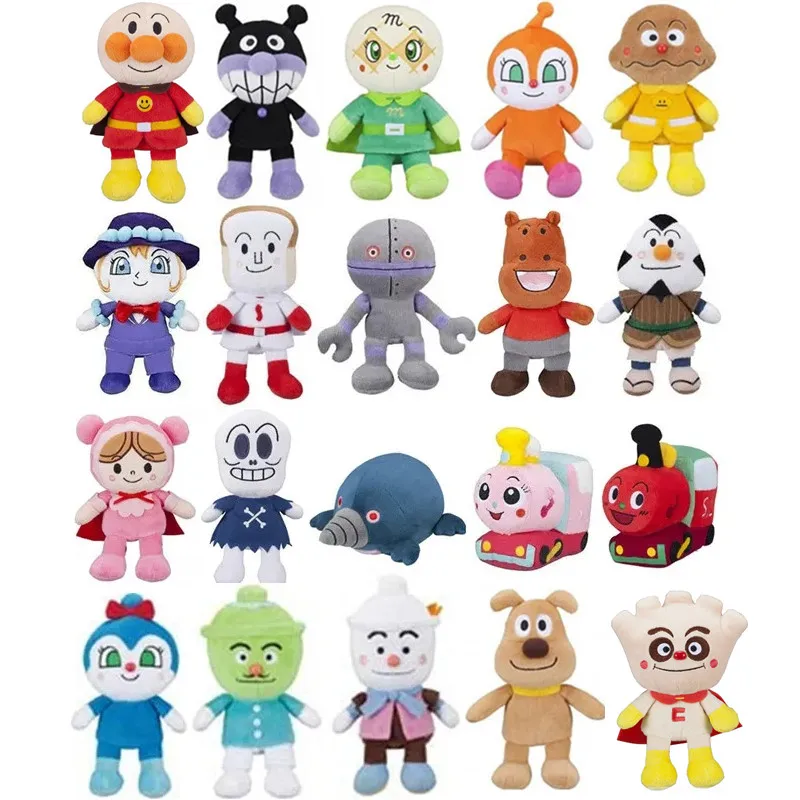 Фото Kawaii аниме Anpanman Baikinman Melonpanna ток панман доkinchan Kokinchan плюшевые детские мягкие игрушки для детей подарки 18 см №1