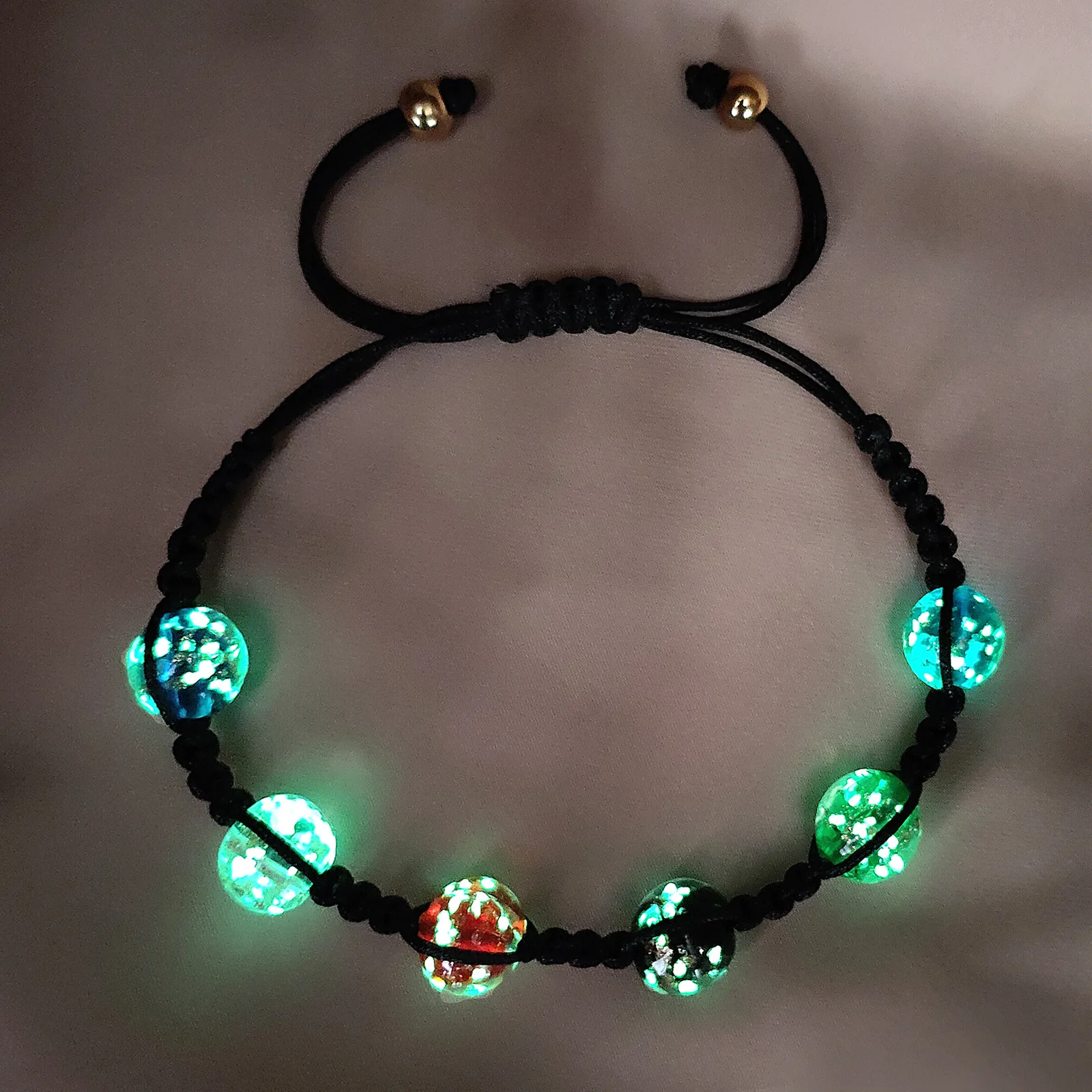 Luminous Glass Bracelet - Six-Colour Fluorescent Charm Jewelry for Teens  Adults