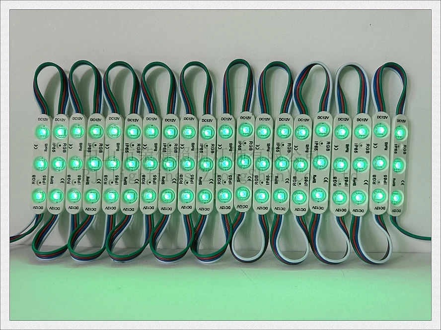 RGB LED Light Module SMD 5050 Waterproof LED back light module for Sign Letter RGB DC12V 1W 3 led IP65 75mm X 13mm aluminum PCB