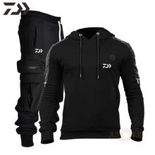 

Spring Autumn Fishing Set 2022 Velvet Thermal Men Fishing Clothes Daiwa Windproof Warm Outdoor Sport Fishing Wear Breathable