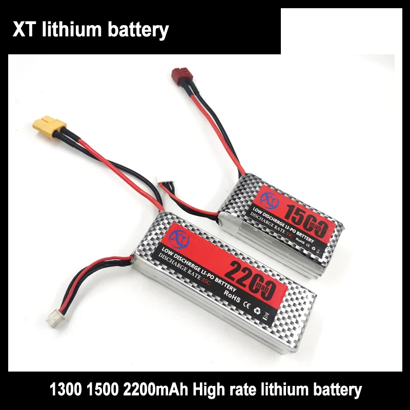 

Xt Lipo Battery 11.1v 1300/1500/2200mah 3s 35c Xt60 Plug T Plug For Rc Quadcopter Drone Helicopter Car Airplane