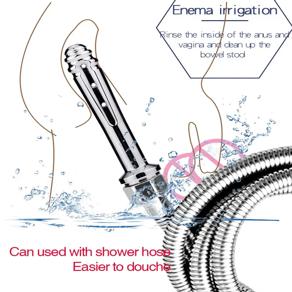 7 Holes Side Opening Enema Bidet Anal Douche Shower Cleaning Enemator Metal Anal Cleaner Bathroom Accessories 4