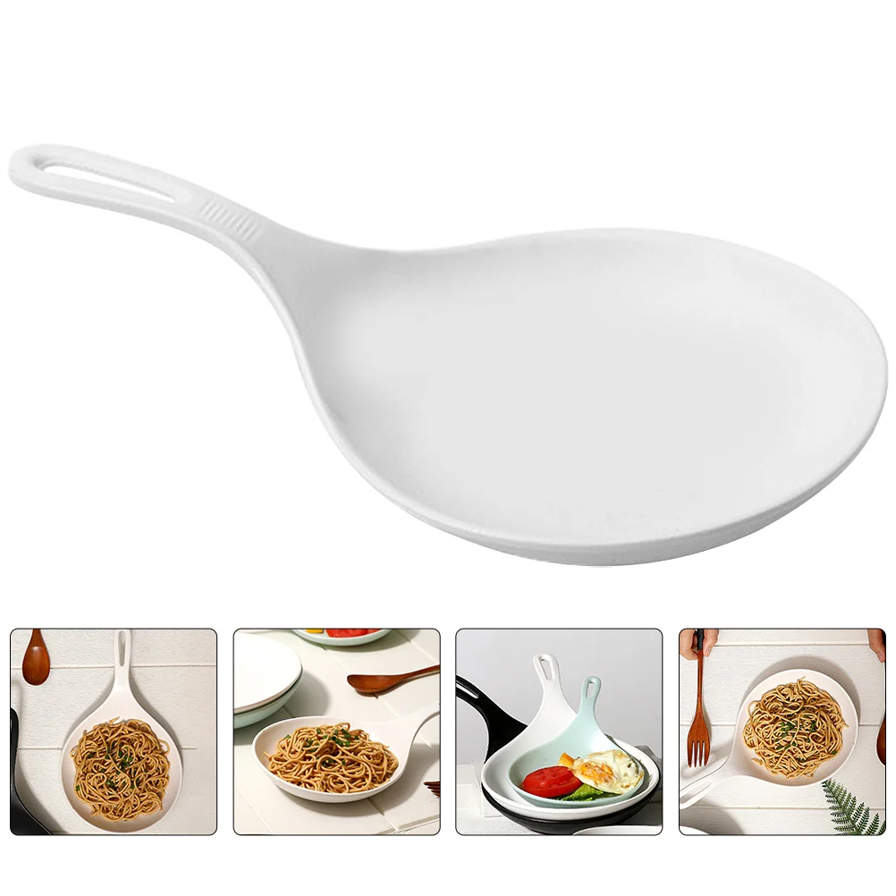 

Salad Dessert Pasta Dinner Plate Serving Plate with Handle Ceramic Dish For Dessert