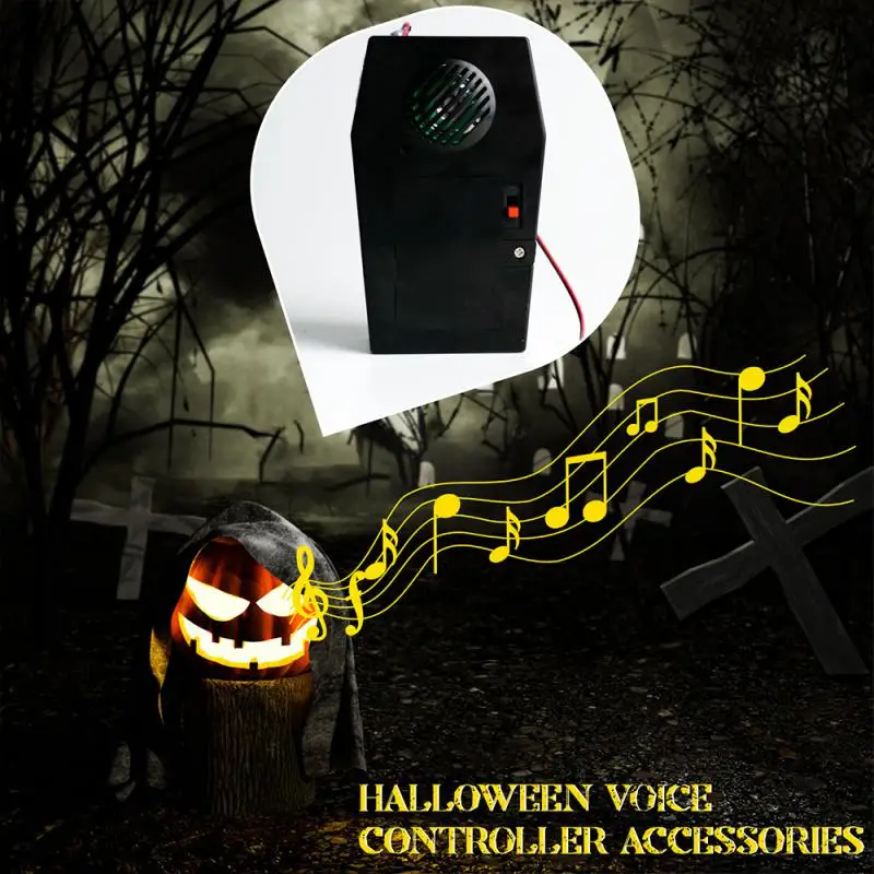 Sound Sensor Halloween Scream Speaker Horror Screaming Tricky Voice-activated Props Scary Sound Sensor for Party Decoration Play
