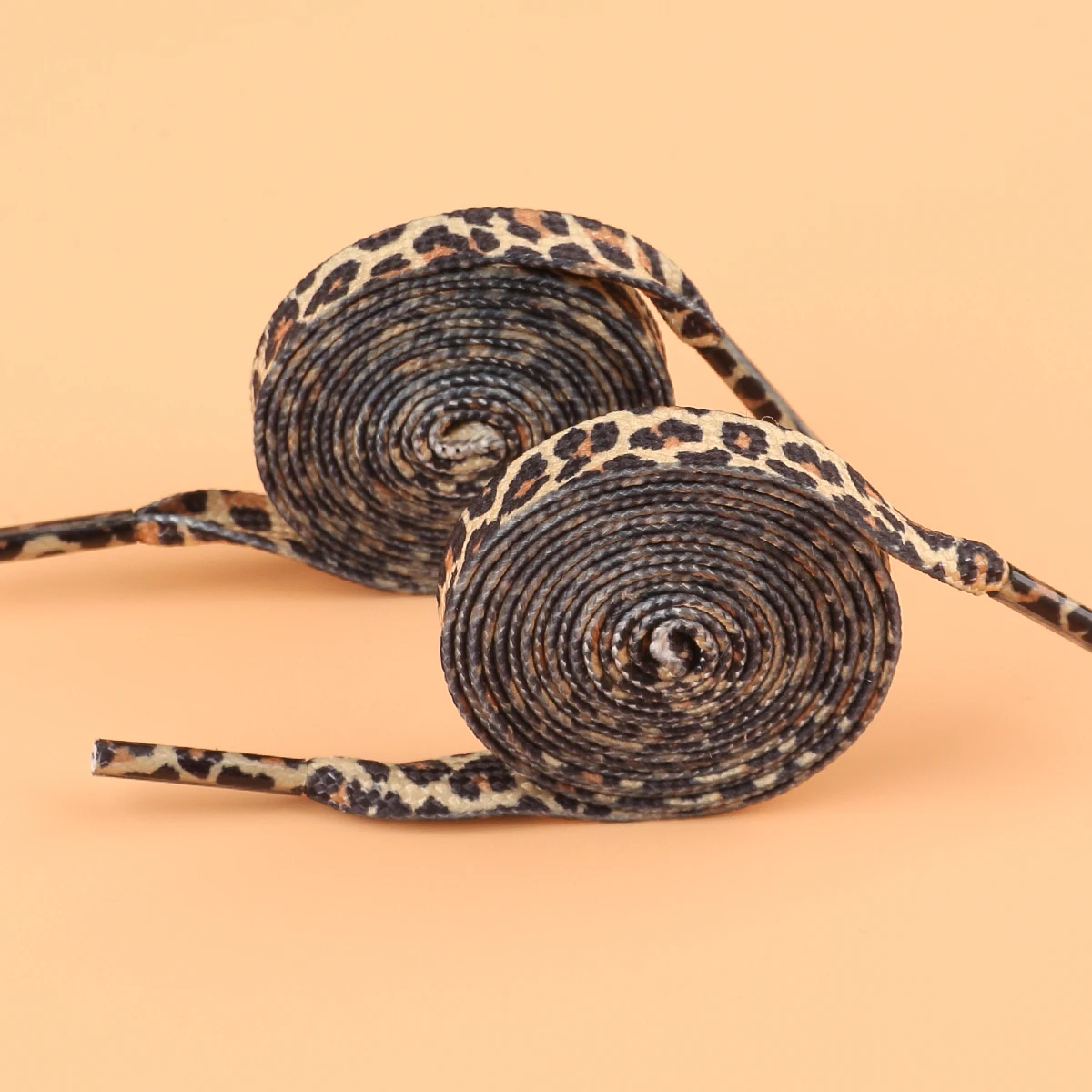 1 Pair Leopard Print Shoelaces Women Girl Men Flat for Outdoor Activities