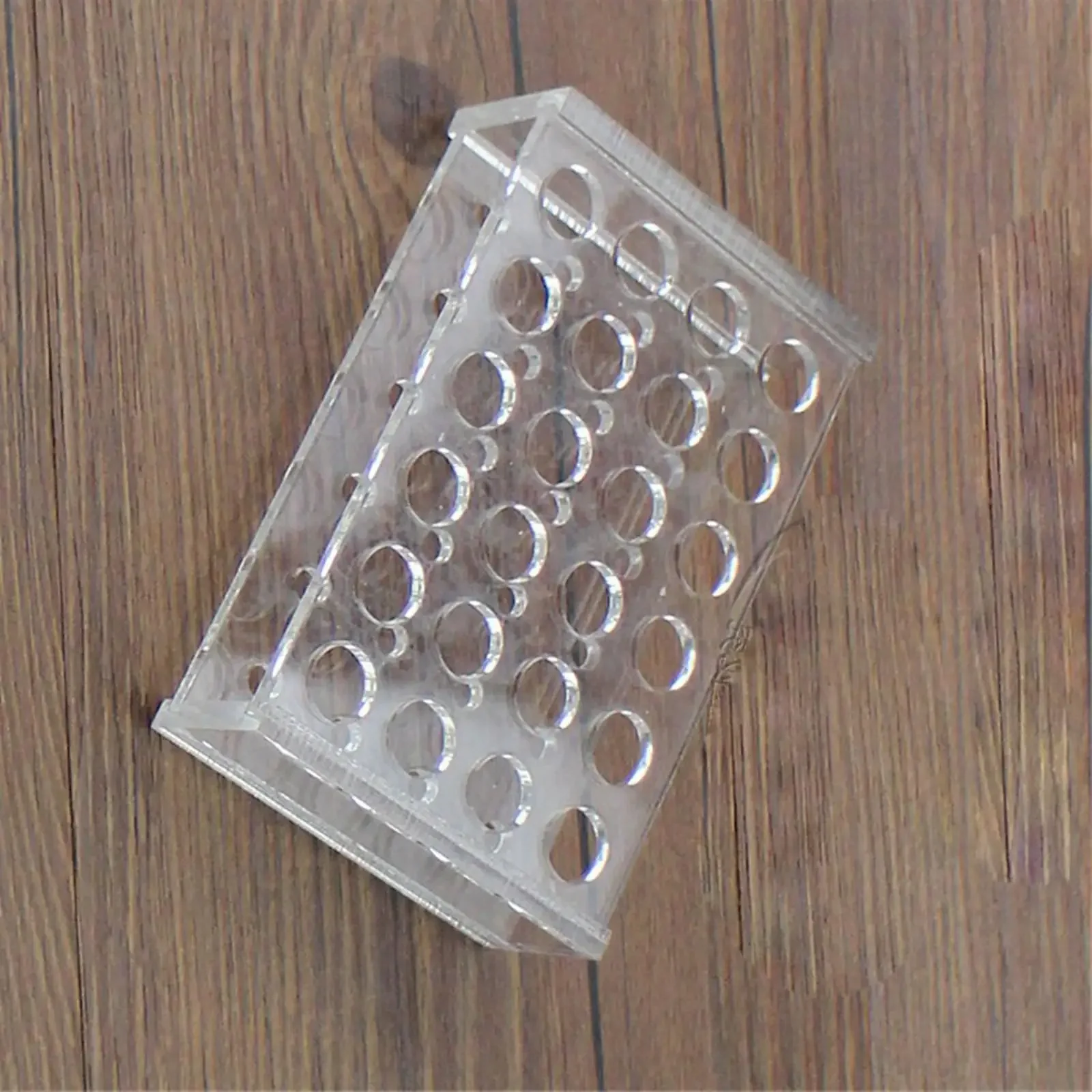 14mm Diam 24 Holes Methyl Methacrylate Rack Stand For 5ml Centrifuge Tubes