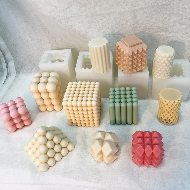 Silicone Mold Geometric Candles  Geometric Silicone Soap Mold - Geometric  Shape - Aliexpress