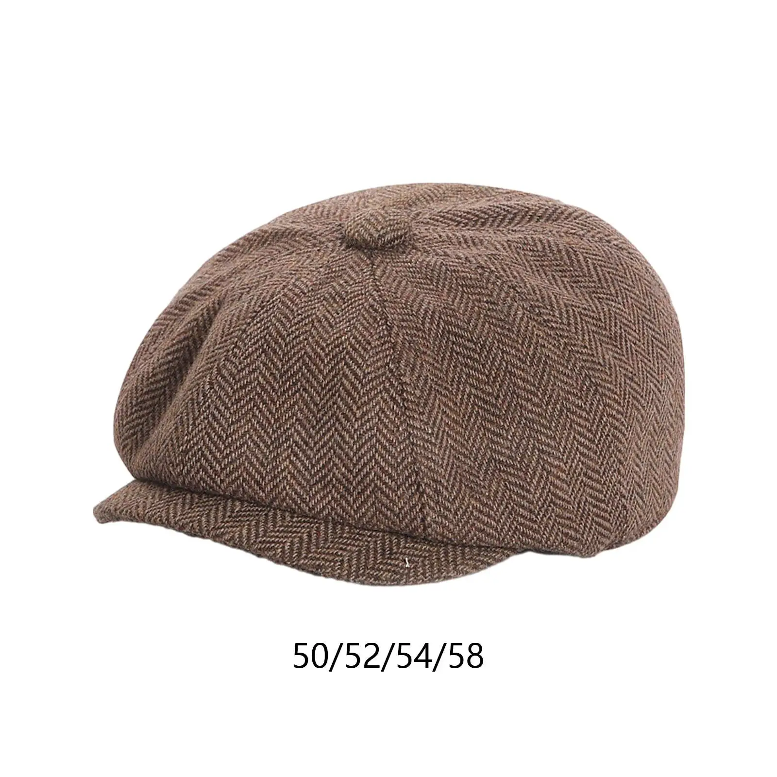 Beret Hat Octagonal Newsboy Hat Fashion Golf Hat Tweed Hat Fall Warm Gift Flat Hat for Outdoor Travel Hiking Driving Camping