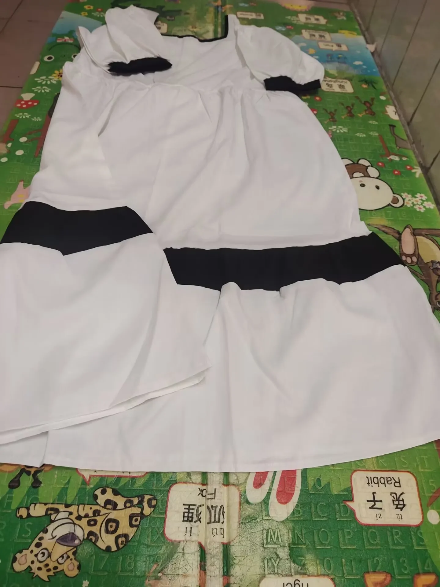한국 스타일 임산부 빈티지 원피스 반팔 스퀘어 칼라 블록, 컬러 패치워크 임산부 코튼 린넨 원피스, 루즈