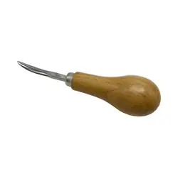 Jewelry Stone Setting Tool Set with Wooden Handle - Prong Pusher, Bezel Pusher, and Bezel Roller (Curved)