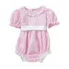 Summer Baby Clothing Lace Lace Round Neck Romper Solid Sleeve Waist Strap Fashionable Baby Baby Girl Spaghetti Strap Bodysuit 1