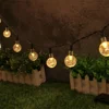 Solar Bubble Balls Lamp String Lights Outdoor Water Drops Outdoor Waterproof Orb Christmas Lights Patio Holiday Party 6