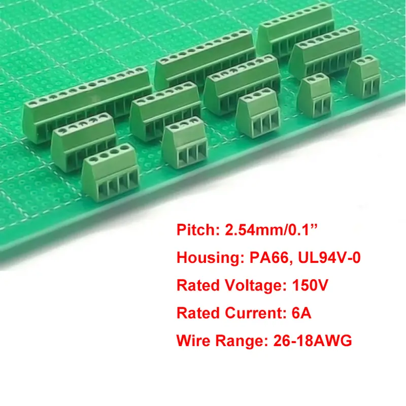 5/10pcs KF128 2.54mm 0.1" Pitch Mini PCB Screw Terminal Block Connector for Wires 2P 3P 4P 5P 6P 7P 8P 9P 10P 12P 16P Terminal - Image 3