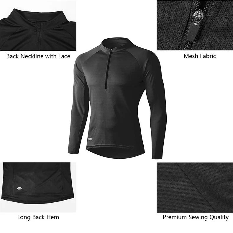 Description Picture 5 of itemINBIKE Long Sleeve Cycling Clothes Men's Spring Summer Autumn Quick-drying Top Professional Tight Road Mountain Bike Clothing