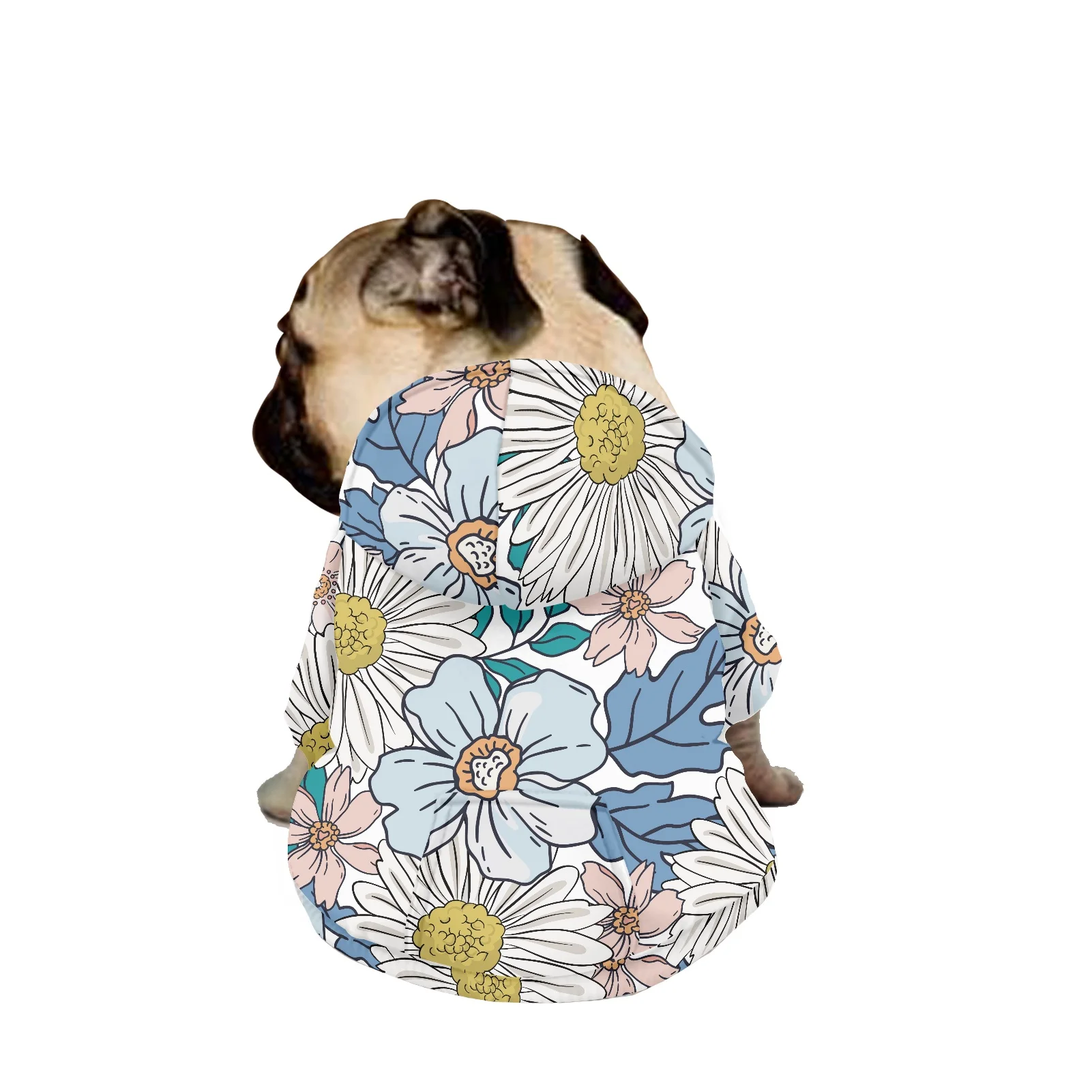 

Beautiful Flowers Dogs Clothes Pets Fashion French Bulldog/ Pug/Teddy Sweatshirt for Dogs Coat 2022 Warm Winter Dog Jacket