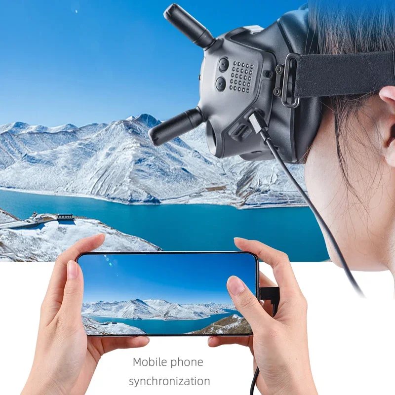 Câble DJI Avata 2 FPV V2 USB-C vers iOS/Type-C pour smartphone tablette