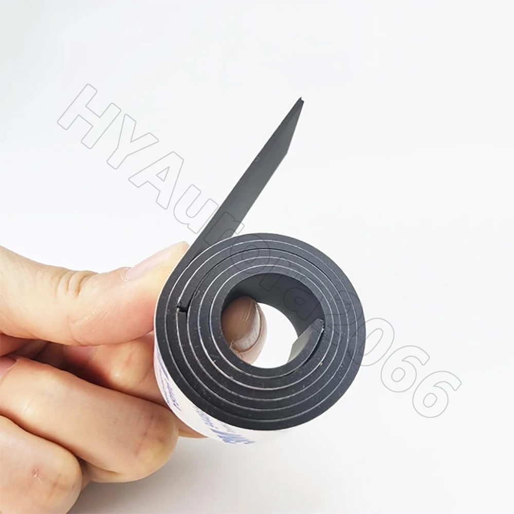 Sealing strip tape rubber seal strip silicone seal strip 1Pc thick 0.5-3mm black silicone rubber self adhesive anti-skid shock absorption L=300mm