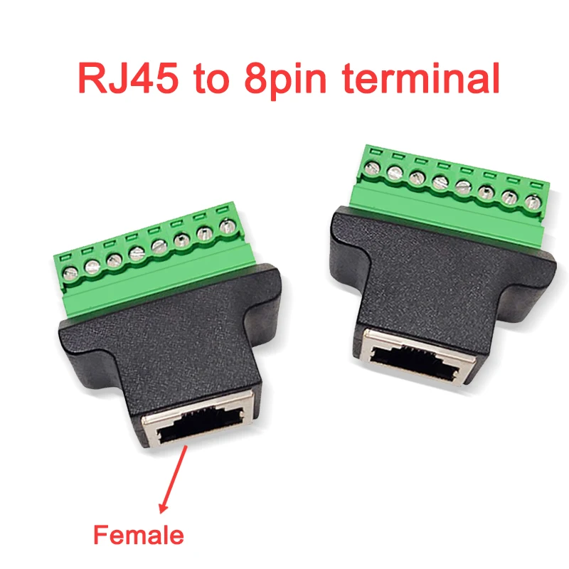 Yüksek Kaliteli Rj45 To Rs485 Terminali Rj45 485 2p 3p 4p 8p Konektörü Adaptörü