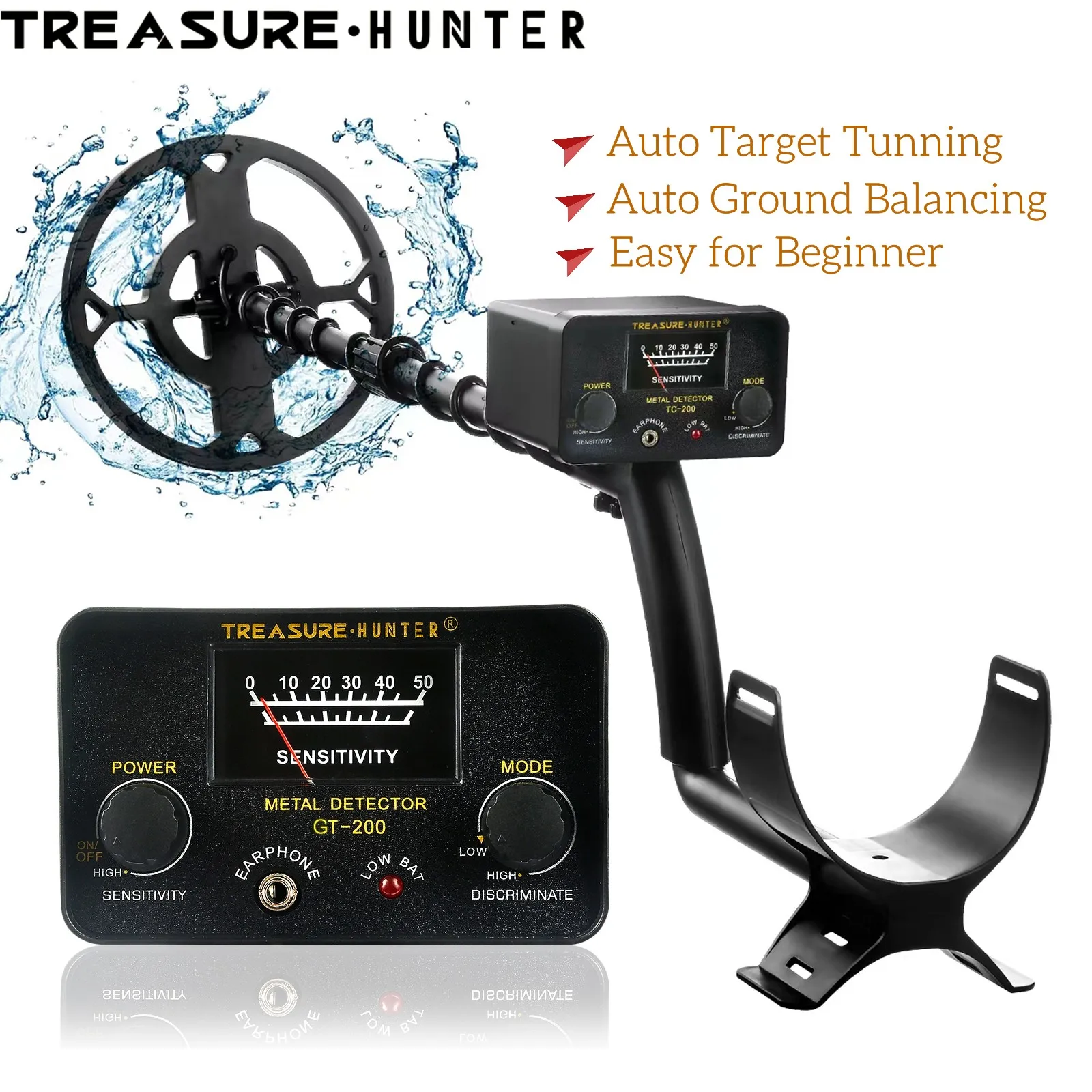 Treasure Hunter Gt200 Metal Detector Professional High Sensitive