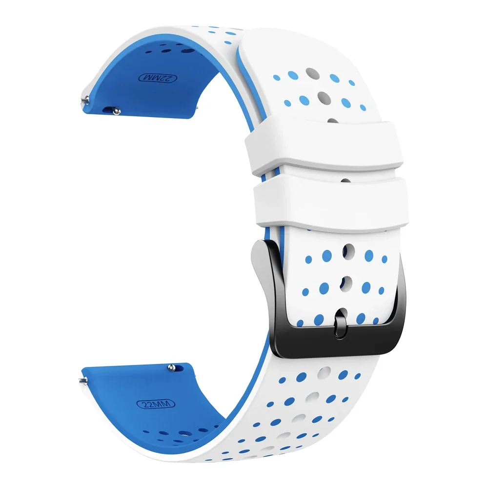 Silicone Sport Wristband Accessory for Smartwatches - 22mm Strap