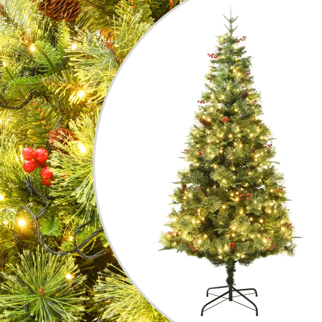 Albero Di Natale Con Led E Pino Verde Da Cm A Pvc E Pe