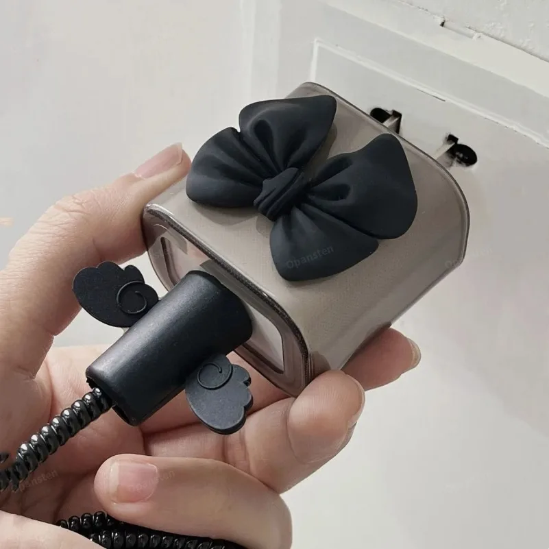 18W 20W USB Charger Protective Case Sets Cable Protector For Apple iPhone 16 15 Fast Charging Cable Data Charger Rope Black Love cable organizer cable protector cable wire protector cable management bracket