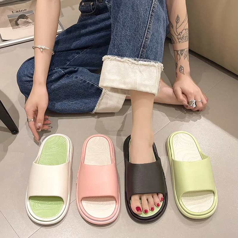 

A0273 Summer slippers for women's dormitory home, cute, durable, non-slip, wear-resistant, anti-odor two-color slippers, colorfu