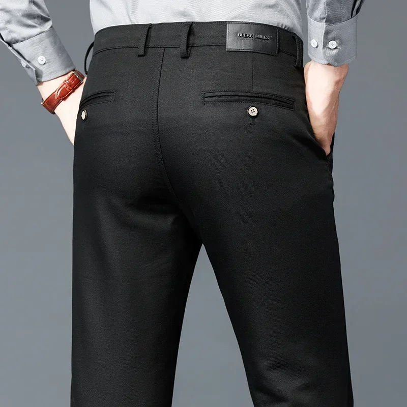 2023 autunno inverno maschio chic pantaloni formali dritti casual ufficio moda di lusso uomo business pantaloni da abito vestibilità regolare 6 colori 2