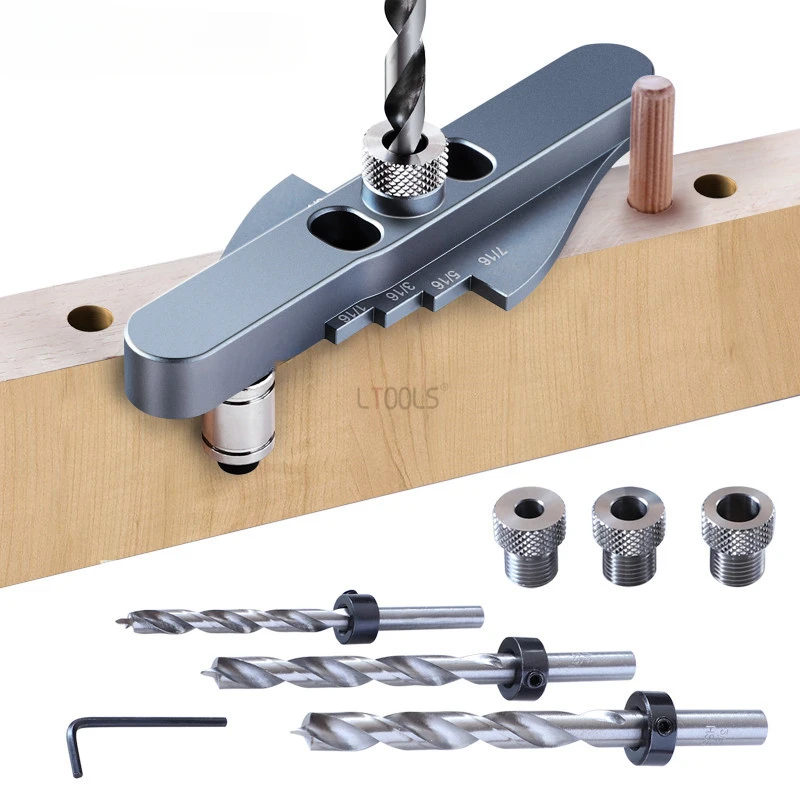 

English Straight Hole Punch Locator Positioning of Wooden Tenons with Circular Lines DIY Woodworking Tools for Opening Holes